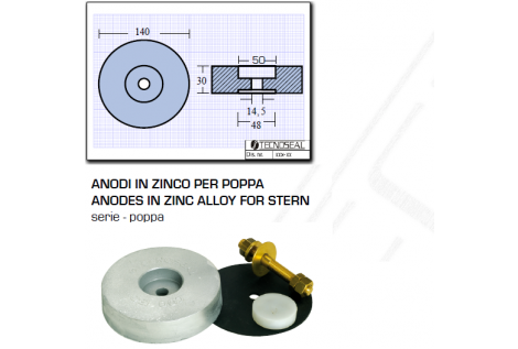 Anode en zinc pour poupe