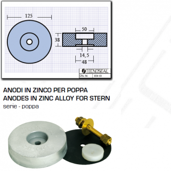 Anode en zinc pour poupe