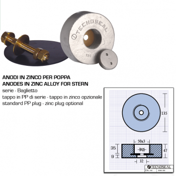 Anode en zinc pour poupe