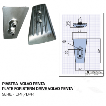 Plaque Volvo Penta série DPH DPR