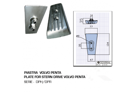 Plaque Volvo Penta série DPH DPR