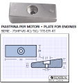 Plaque pour moteurs 75HP V6 40 40115 EFI 4T