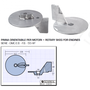 Aileron réglable pour moteurs OMC 55 HP