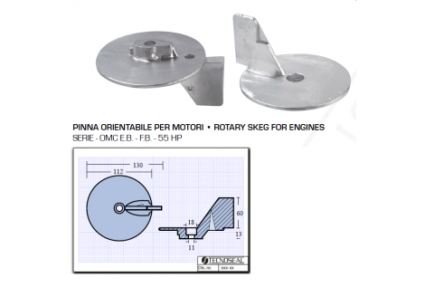 Aileron réglable pour moteurs OMC 55 HP