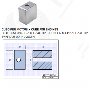 Cube pour moteurs OMC Johnson Evinrude