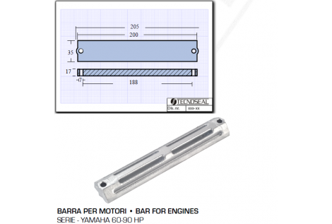 Barre pour moteurs Yamaha 60 90 HP