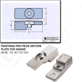 Plaque pour pied moteur DF 90115140