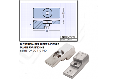 Plaque pour pied moteur DF 90115140