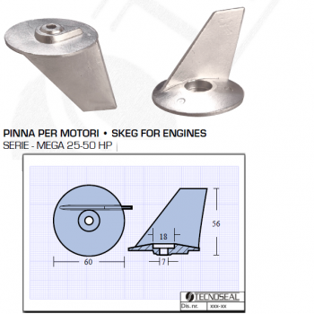 Aileron pour moteurs Tohatsu Mega 25 50 HP