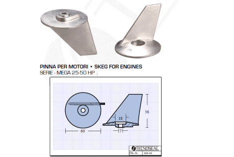 Aileron pour moteurs Tohatsu Mega 25 50 HP