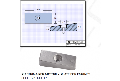 Plaque pour moteurs Honda 75 130 HP