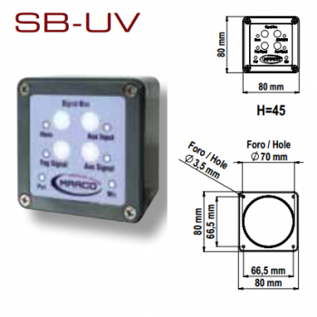 Panneau de contrôle sifflets électroniques 12 / 24V Marco SB-UV