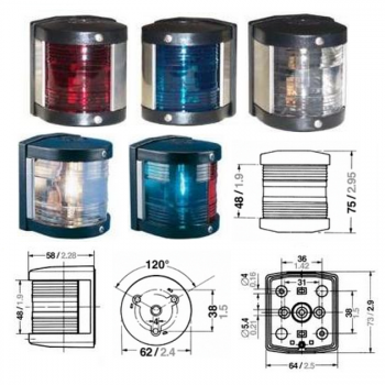 Feux de navigation Aqua Signal 25 Classic Series