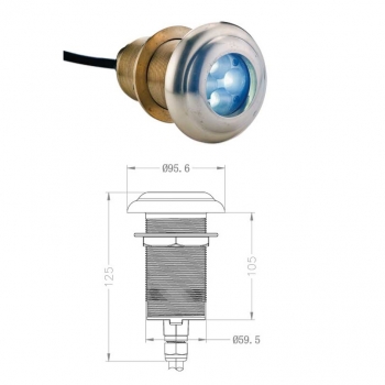 Lampe sous-marine étanche halogène