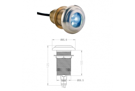 Lampe sous-marine étanche halogène